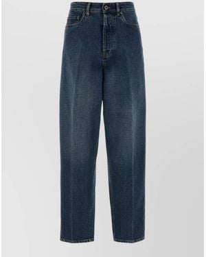 Miu Miu Denim Cropped Trousers - Blue