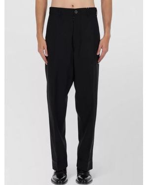 Maison Margiela Tailored Pants With Pockets And Cuffs - Black
