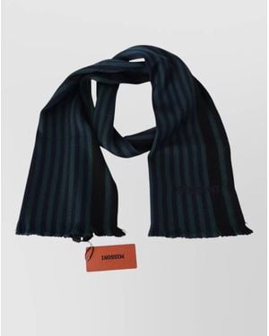 Missoni Wool Striped Scarf - Blue