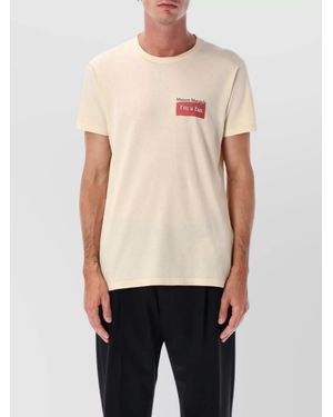 Maison Margiela Cotton Printed T-Shirt - Natural