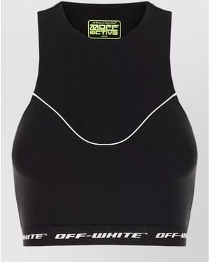 Off-White c/o Virgil Abloh Stretch Nylon Top Contrast Piping Sleeveless - Black