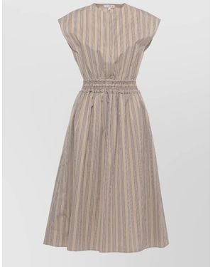 Antonelli Striped Cotton Sleeveless Midi Dress - Multicolor