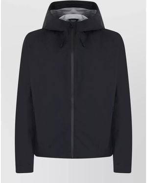 Canada Goose Hooded Waterproof Coat Long Sleeves - Black