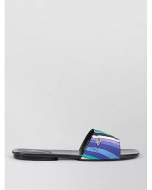 PUCCI Yummy Slide Sandal Open Toe Rubber Sole - Blue