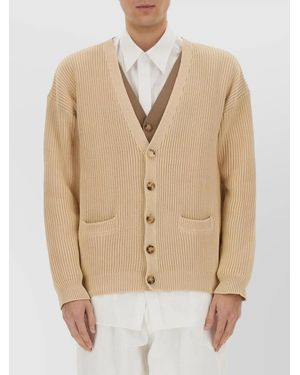 Moschino Organic Cotton Blend Regular-Fit Cardigan - Natural