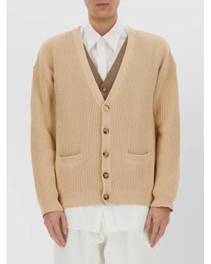 Moschino Organic Cotton Blend Regular-Fit Cardigan - Natural