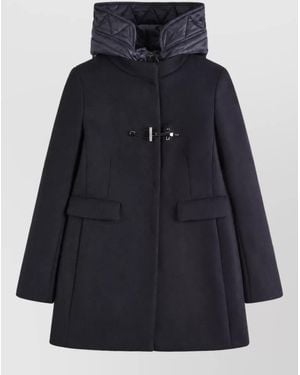 Fay Cashmere Blend Single Breasted Coat - Blue