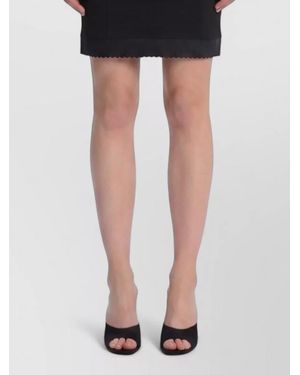 The Attico Mini Dress Tulle Panels And Inserts - Black