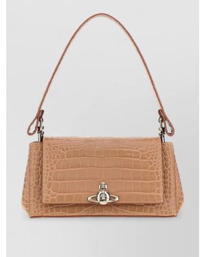 Vivienne Westwood Hazel Leather Mini Shoulder Bag Top Handle - Brown
