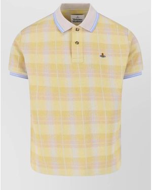 Vivienne Westwood Polo Shirt Short Sleeves Ribbed Collar - Yellow