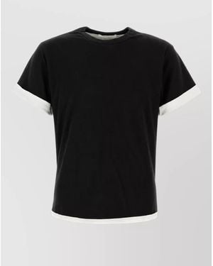 GIMAGUAS Striped Cotton T-Shirt - Black