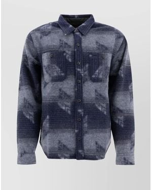 RRL Jacquard Overshirt With Chest Pockets - Blue