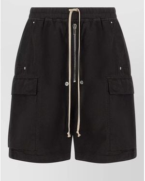 Rick Owens Cargobela Knee Length Cargo Shorts - Black