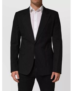 Dolce & Gabbana Pinstripe Single-Breasted Jacket - Black