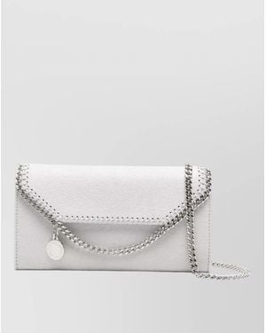 Stella McCartney Falabella Chain Strap Compact Wallet Bag - White