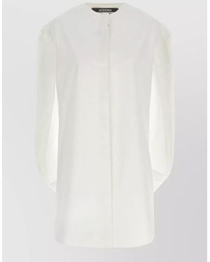 Jacquemus Sleeveless Cotton Mini Dress - White