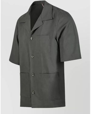 Santaniello Wool Shirt Jacket - Grey