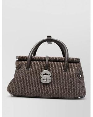 Zanellato Dotta Vimini Small Tote Handbag Woven - Multicolour