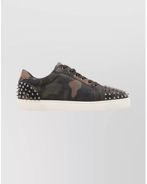 Christian Louboutin Camouflage Studded Low Top Sneakers - Multicolor