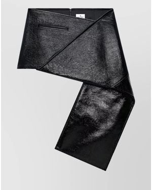 Courreges Vinyl Asymmetric Mini Skirt - Black