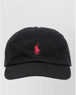 Polo Ralph Lauren Curved Brim Baseball Hat Signature Logo - Black