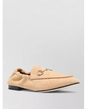 Gucci Leather Loafers - Natural