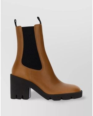 Burberry Leather Boots - White