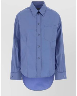 Balenciaga Poplin Shirt - Blue