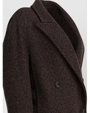 Max Mara Wool Cashmere Coat Back Belt Detail - Black