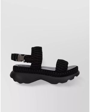 Moncler Braided Sandals - Black