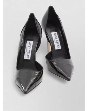 Jimmy Choo Brigitte Patent Leather Strap Stiletto Pumps - Black