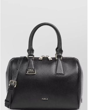 Furla Medium Leather Shoulder Bag - Black