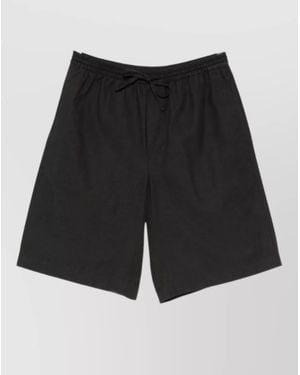 DUNST Cotton Blend Pajama Shorts Straight Leg - Black