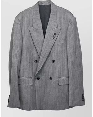 Lardini Wool Suit Jacket - Gray