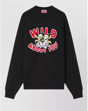 KENZO Wool And Cotton Jumper - Black