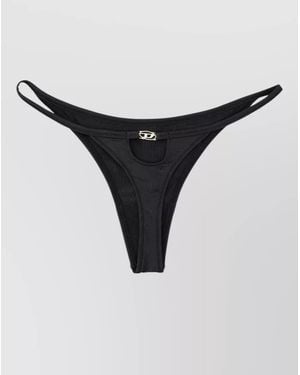 DIESEL Cutout Low-Rise Bikini Briefs - Black