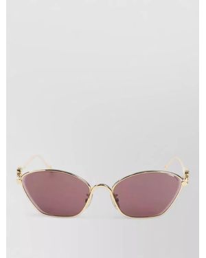 Loewe Anagram Metal Hexagon Sunglasses Curved Arms - Pink