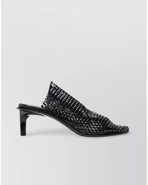 KENZO Leather Square-Toe Mules - Multicolour