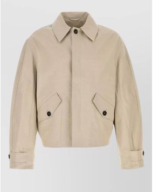 Séfr Twill Cosme Jacket Buttoned Cuffs Collar - Natural