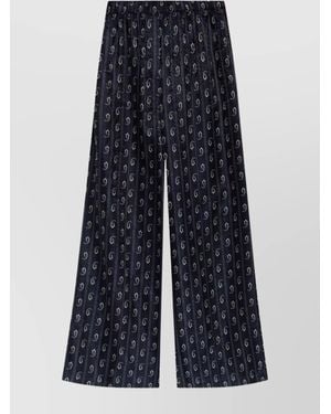 Tory Burch Relaxed Wide Leg Pants Pattern - Blue