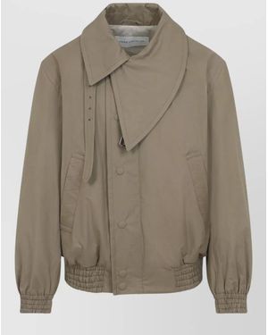 Dries Van Noten Cotton Asymmetric Belted Bomber Jacket - Multicolor