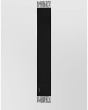 Our Legacy Fringed Edge Scarf For Everyday Wear - Black