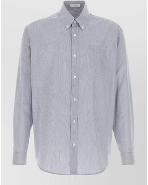 The Row Embroidered Poplin Shirt - Blue