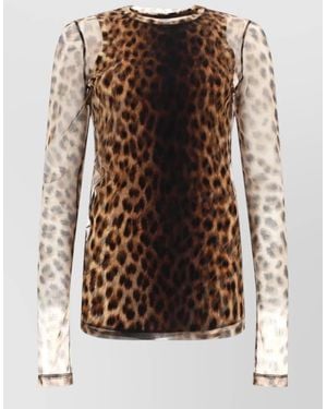 Sportmax Tulle Panel Top - Brown