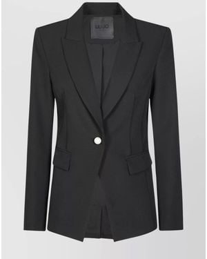 Liu Jo Tailored Blazer Flap Pockets - Black