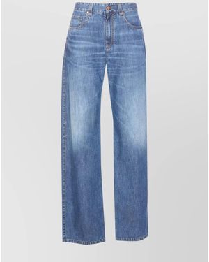 Brunello Cucinelli Denim Straight-Leg Jeans - Blue