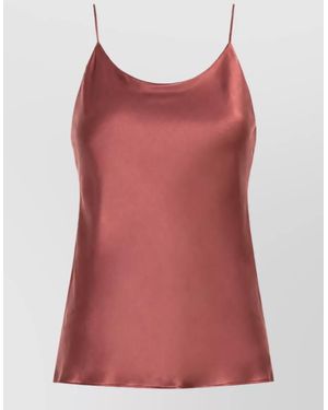 Max Mara Silk Sleeveless Slip Top - Red