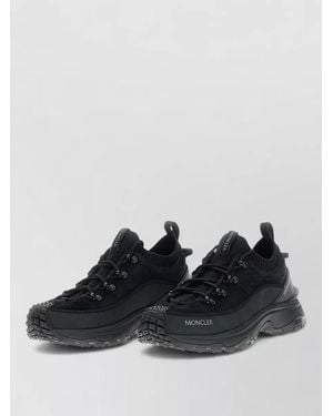 Moncler Trailgrip Lite3 Suede Nubuck Mesh Sneaker - Black