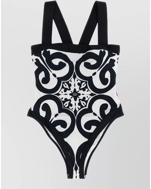 Goldbergh Costella Swimsuit High Cut Legs Pattern Straps - Black