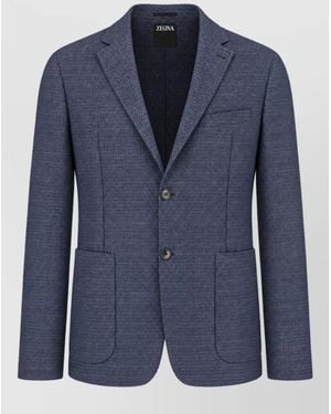 ZEGNA Wool Single-Breasted Suit - Blue